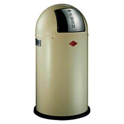 Wesco Pushboy Bin, 50L Almond